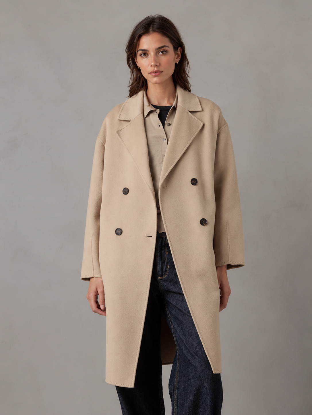 Mabrun Filomena – Wollmantel in Light Camel